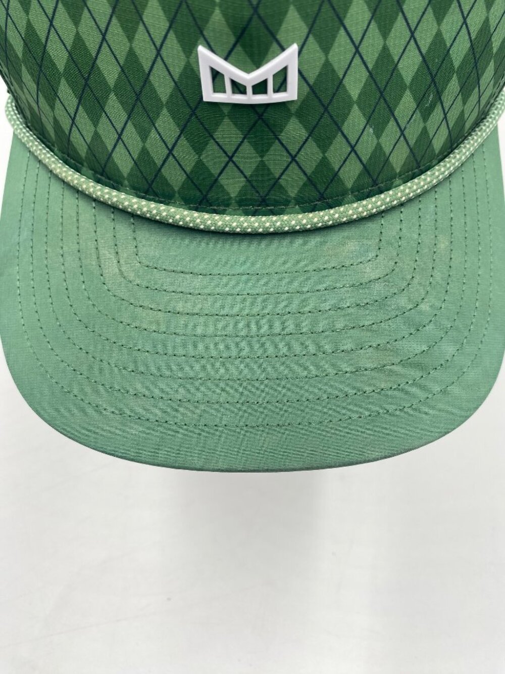 Melin Odyssey Hydro Hat Size XL Green Argyle SnapBack Golf Outdoor Cap - Picture 5 of 9